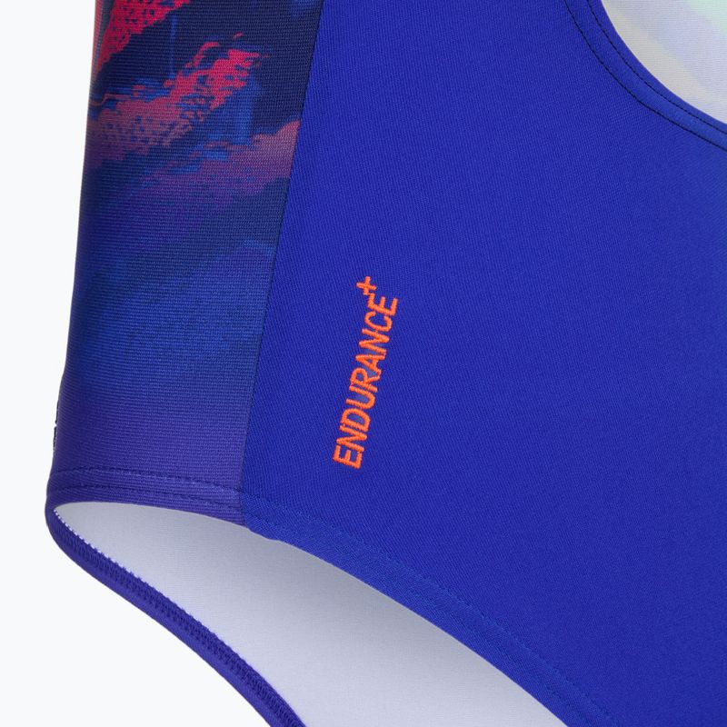 Children's one-piece swimsuit Speedo Digital Placement Medalist blue/green 4