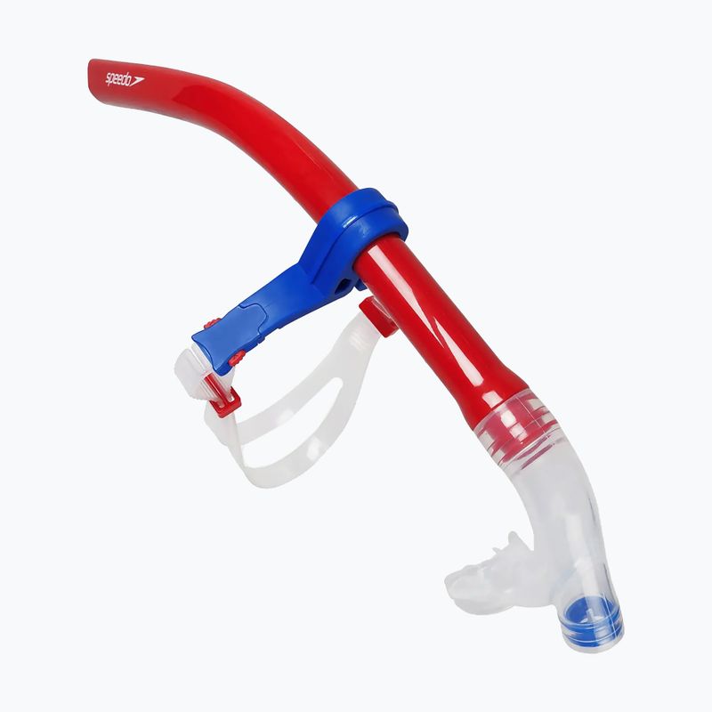 Speedo Centre fed red/blue frame front swim snorkel 2
