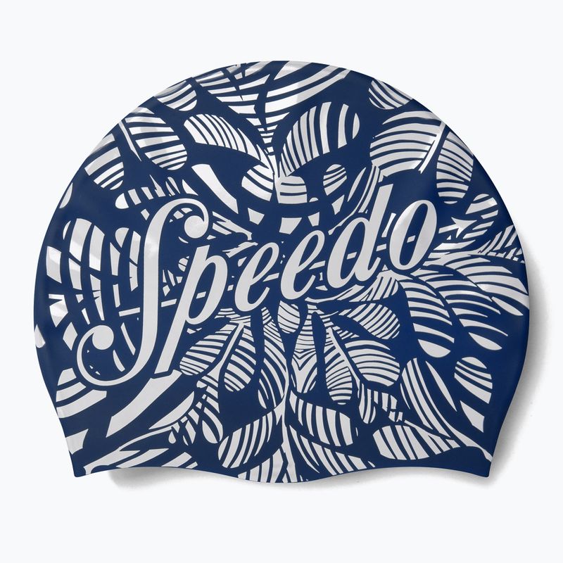 Speedo Logo Placement Junior children's swimming cap navy blue 8-0838614632 2