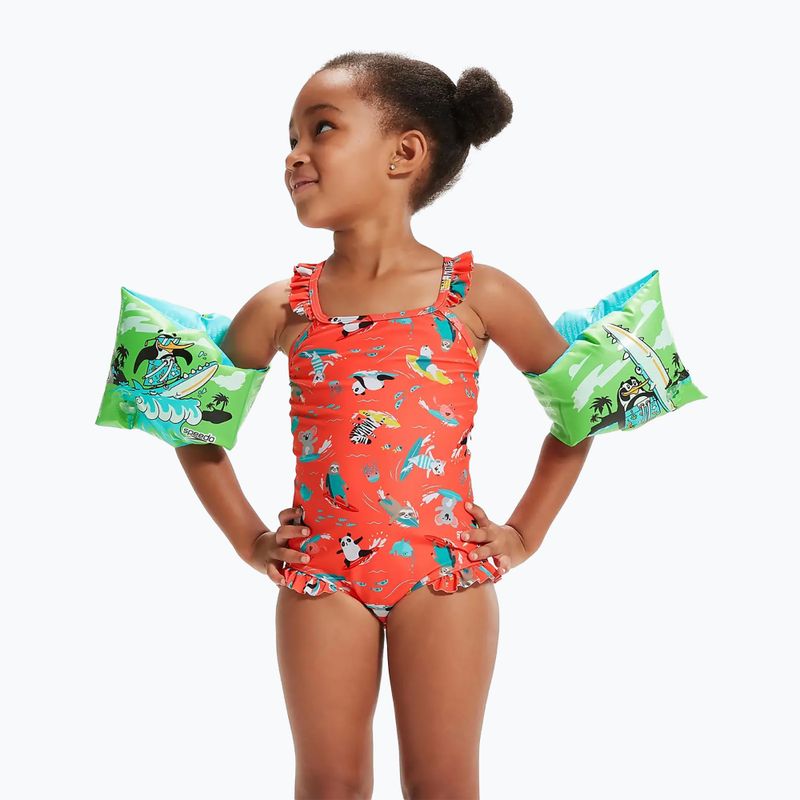 Speedo Character Printed Children's Swim Gloves chima azure blue/fluro green 5