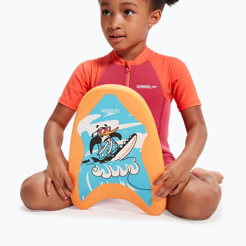 Swimboard Speedo Turtle Printed Float chima azue blue/fluro orange 6