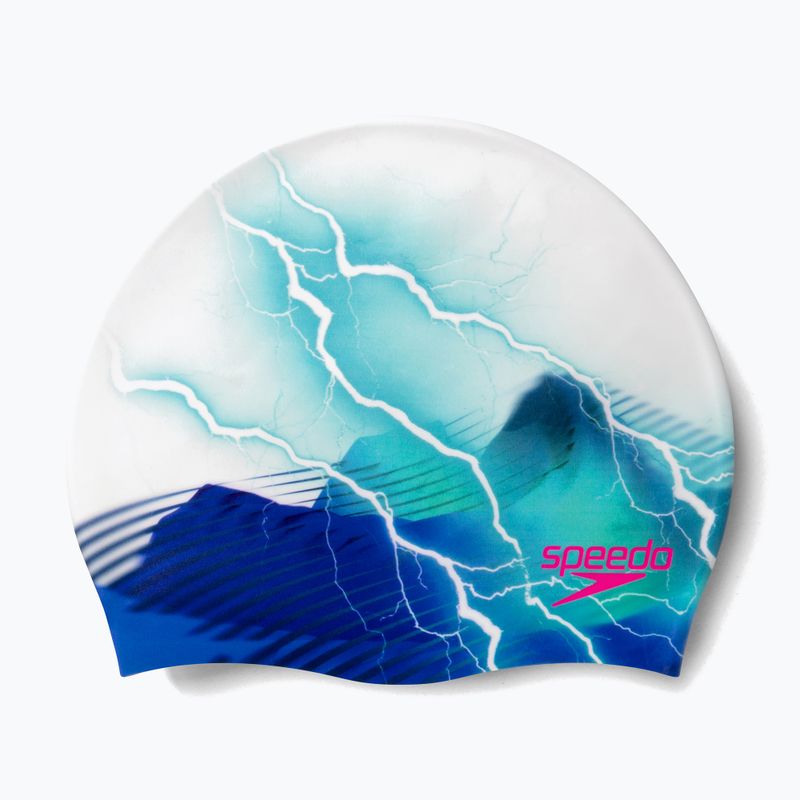Speedo Digital Printed swimming cap white-blue 8-1352414648 3