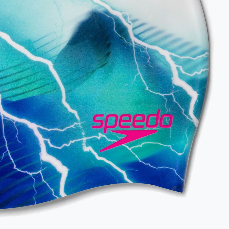 Speedo Digital Printed swimming cap white-blue 8-1352414648 4