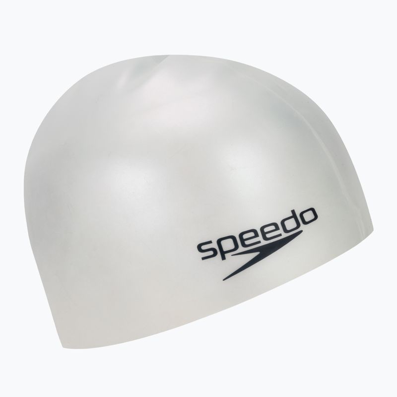 Speedo Plain Moulded Silicone silver swimming cap 8-7098414572