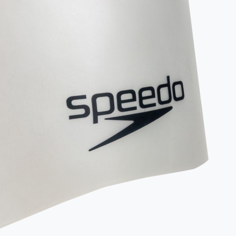 Speedo Plain Moulded Silicone silver swimming cap 8-7098414572 3