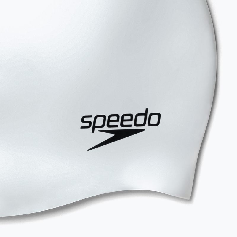 Speedo Plain Moulded Silicone silver swimming cap 8-7098414572 6