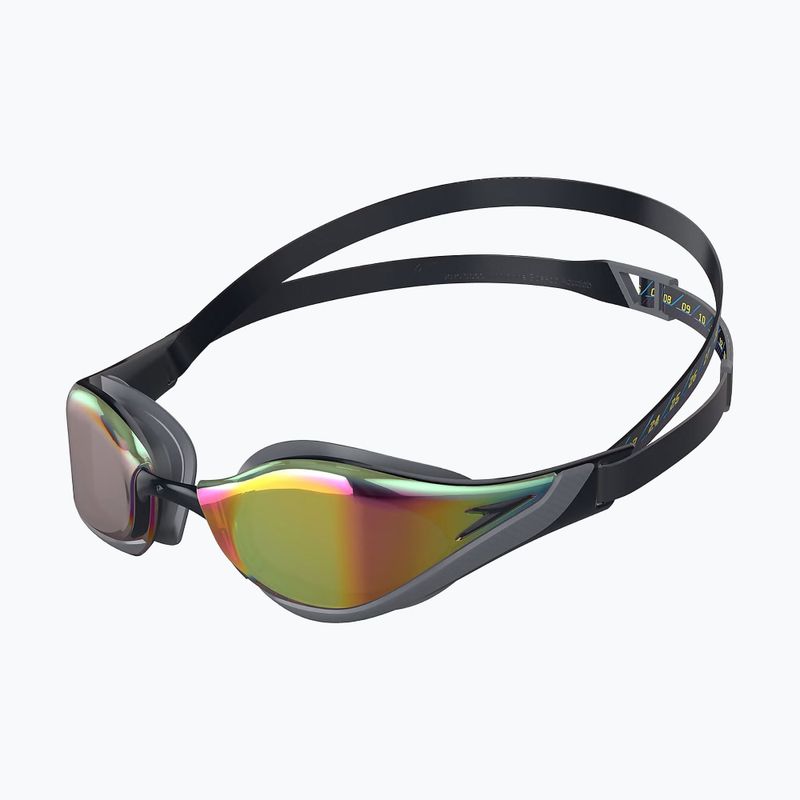 Speedo Fastskin Hyper Elite Mirror swim goggles black/cool grey/ruby