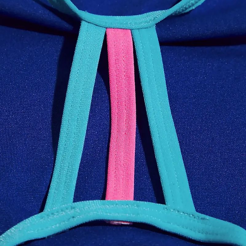Speedo children's swimsuit Solid Lane Line Back pink/blue 2