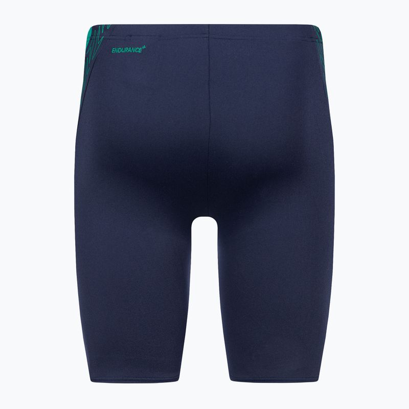 Men's Speedo Hyper Boom Splice swim trunks navy/green 2