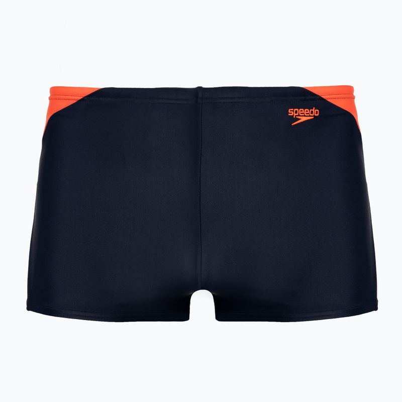 Speedo Hyper Boom Logo Splice children's swim trunks navy/orange