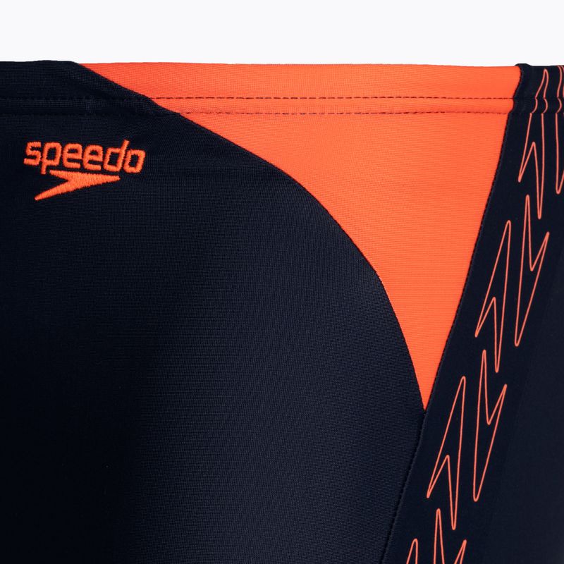 Speedo Hyper Boom Logo Splice children's swim trunks navy/orange 4