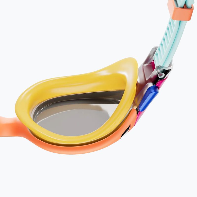 Speedo Biofuse 2.0 Mirror cobalt pop/marine blue/volcanic orange children's swimming goggles 3