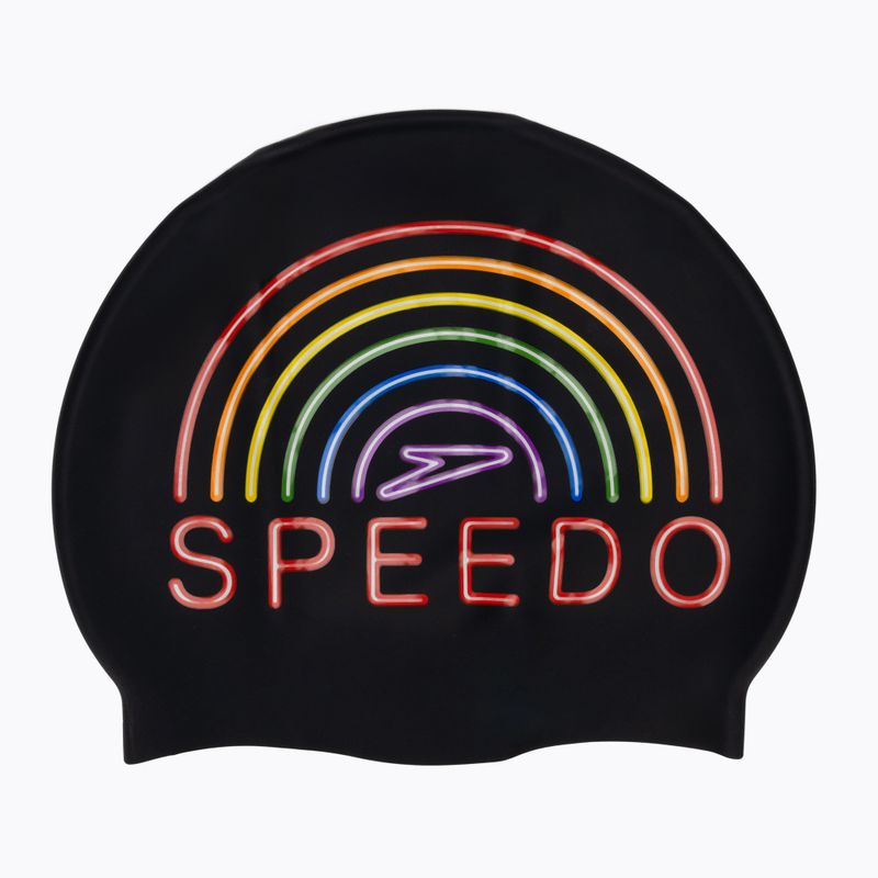 Speedo Printed Silicone pride rainbow swimming cap