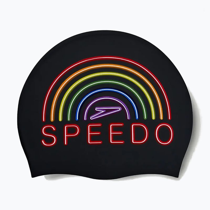 Speedo Printed Silicone pride rainbow swimming cap 2