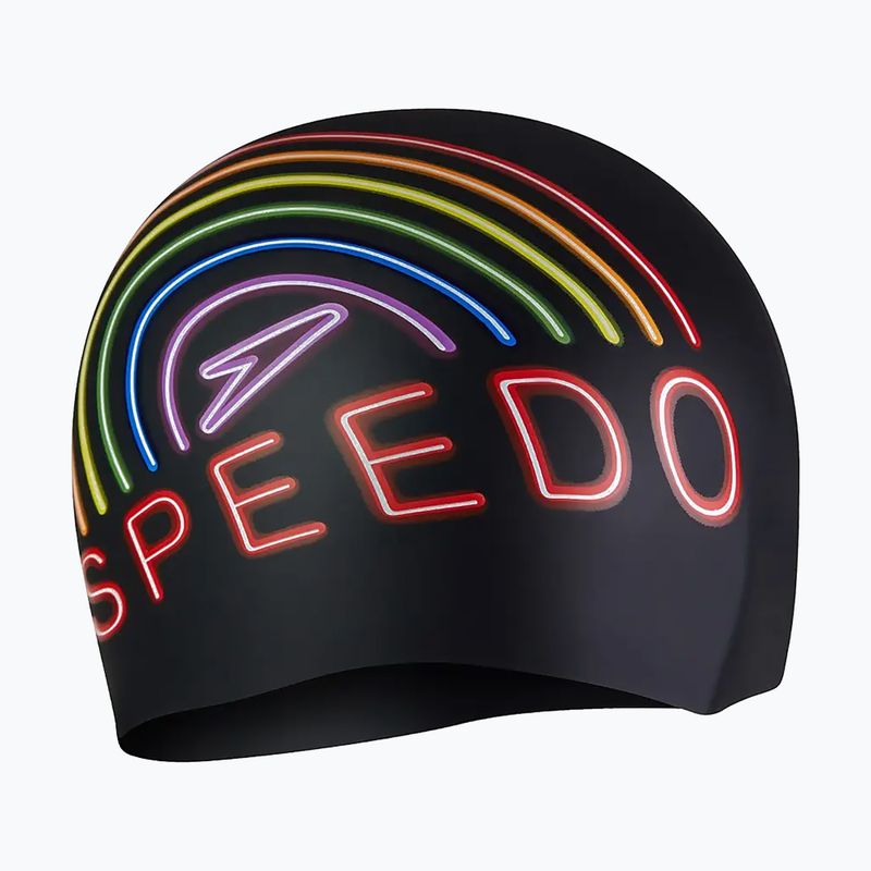 Speedo Printed Silicone pride rainbow swimming cap 3