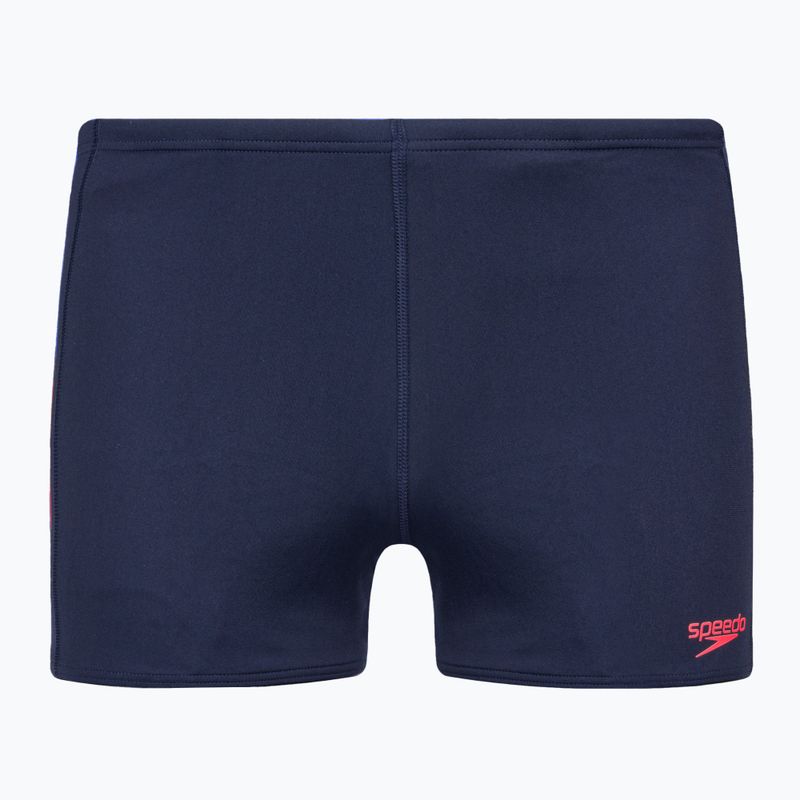 Men's Speedo Tech Panel navy/orange swim boxers