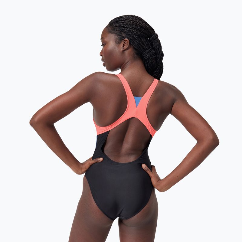 Speedo Zip Colorblock women's one-piece swimsuit anthracite 2