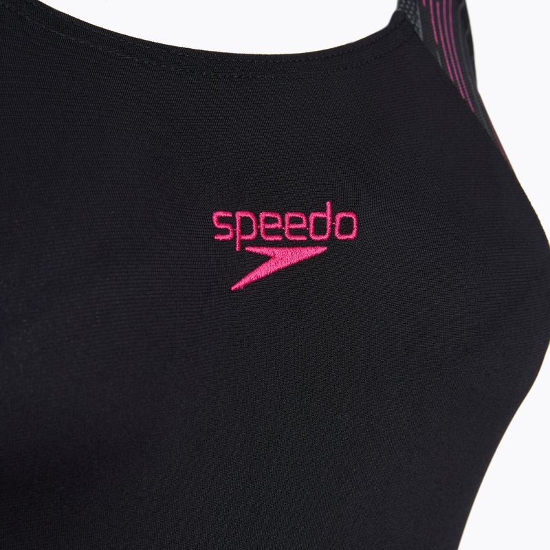 Women's one-piece swimsuit Speedo HyperBoom Splice Muscleback black/electric pink 3