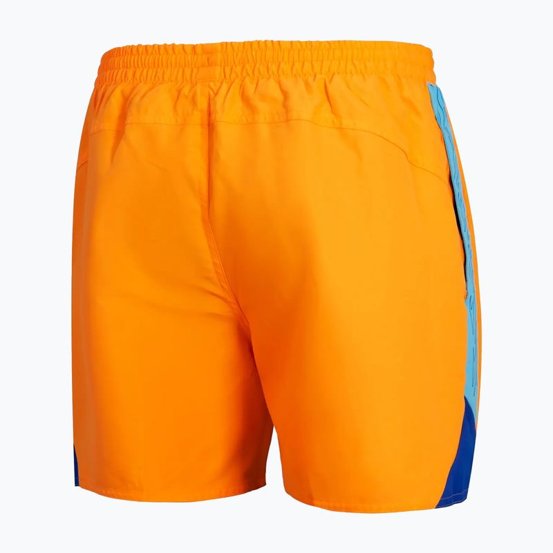 Speedo Hyperboom Splice 16" men's swim shorts mandarin peel/picton blue/true cobalt 2