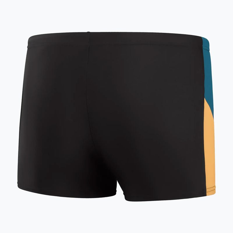 Men's Speedo Dive black/dark teal/mandarin Peel swim boxers 2