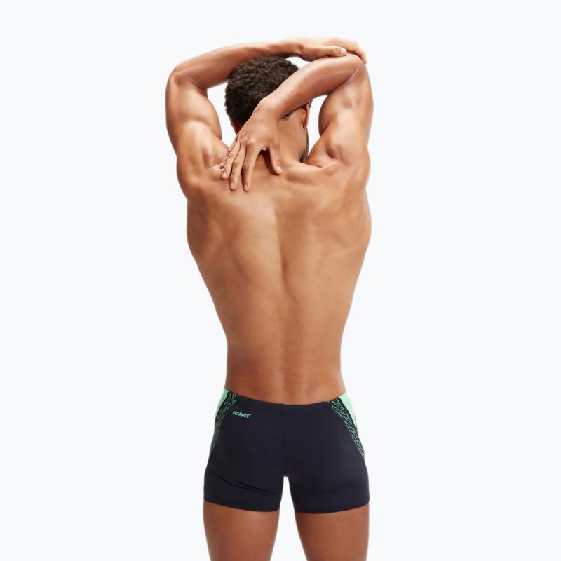 Men's Speedo Hyper Boom Splice swim boxers true navy/herlequin green 6