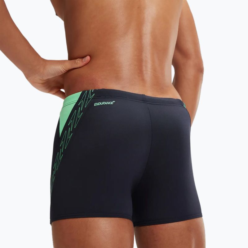 Men's Speedo Hyper Boom Splice swim boxers true navy/herlequin green 8