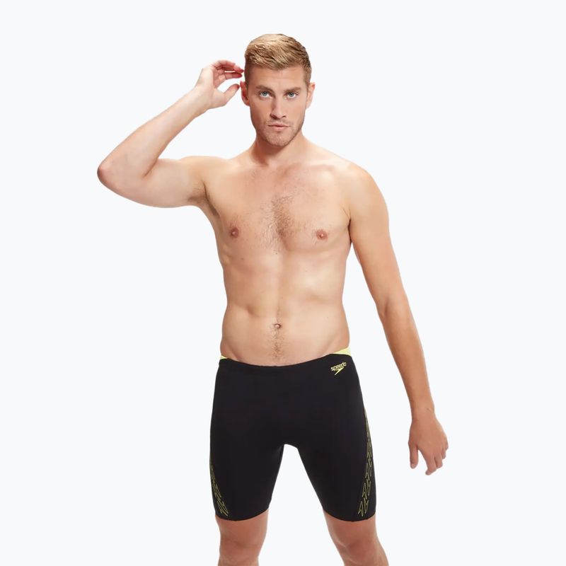 Speedo Hyper Boom Splice men's swim trunks black/lemon drizzle 5