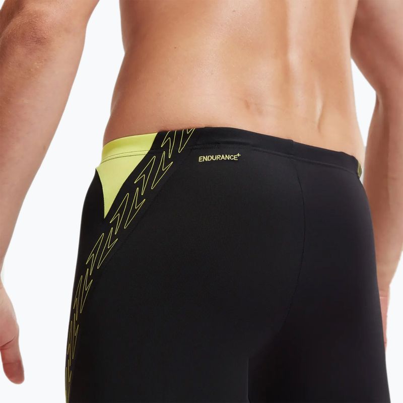 Speedo Hyper Boom Splice men's swim trunks black/lemon drizzle 8