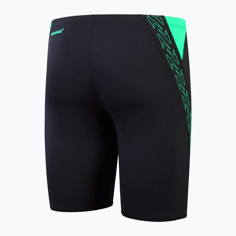 Men's Speedo Hyper Boom Splice swim trunks true navy/herlequin green 2