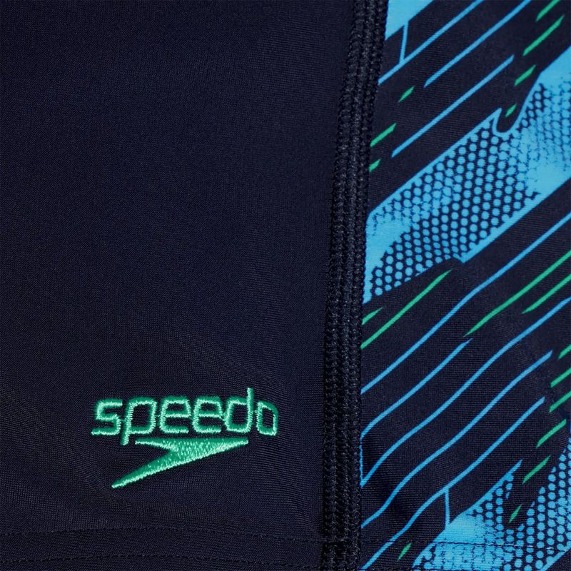 Speedo Hyperboom children's swim trunks true navy/harlequin green/picton green 4