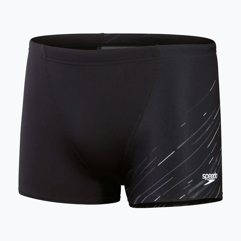 Men's Speedo Hyperboom V-Cut black/usa charcoal/white swim boxers