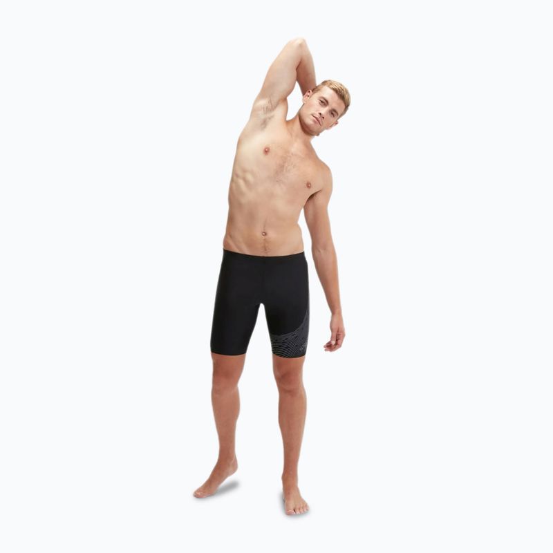 Men's Speedo Medley Logo Swim Jammer black/usa charcoal 6