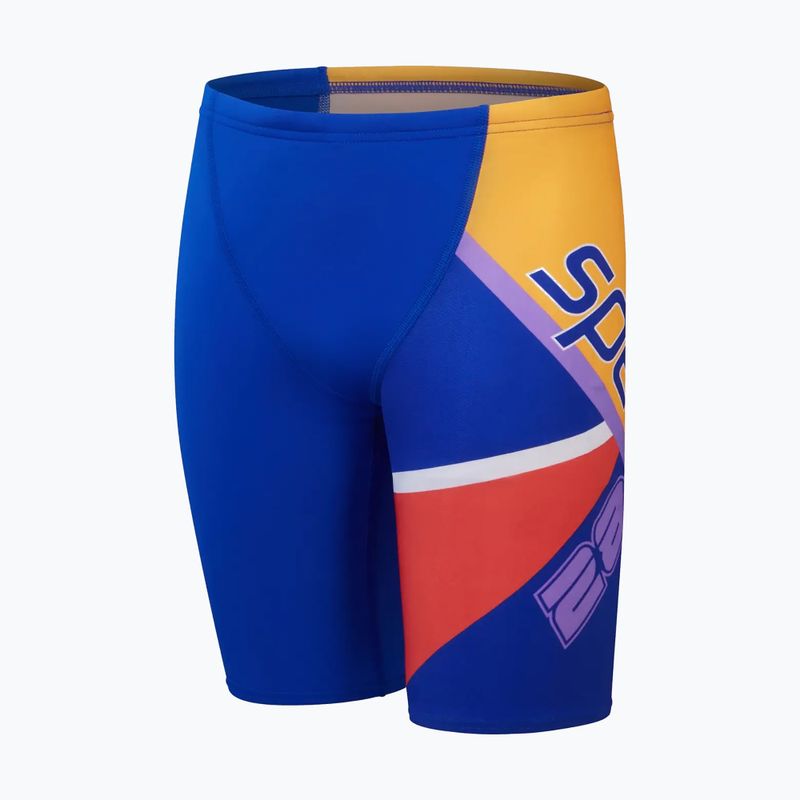 Speedo Placement V Cut Digital children's swim jammers true cobalt/watermelon/sweep purple
