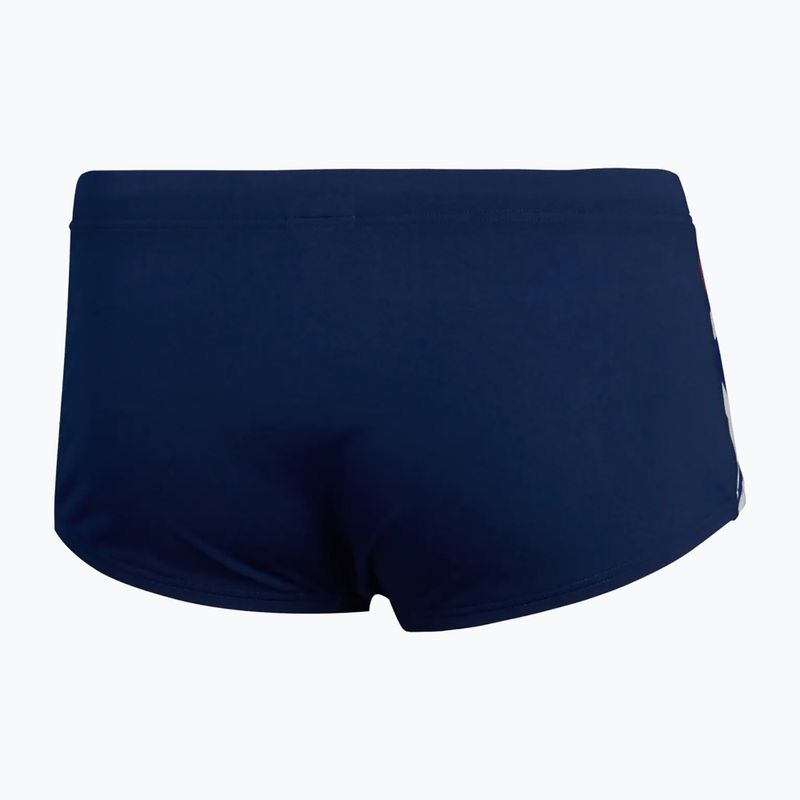 Men's Speedo Placement Digital Brief cerulean blue/true cobalt/watermelon/white swim shorts 2