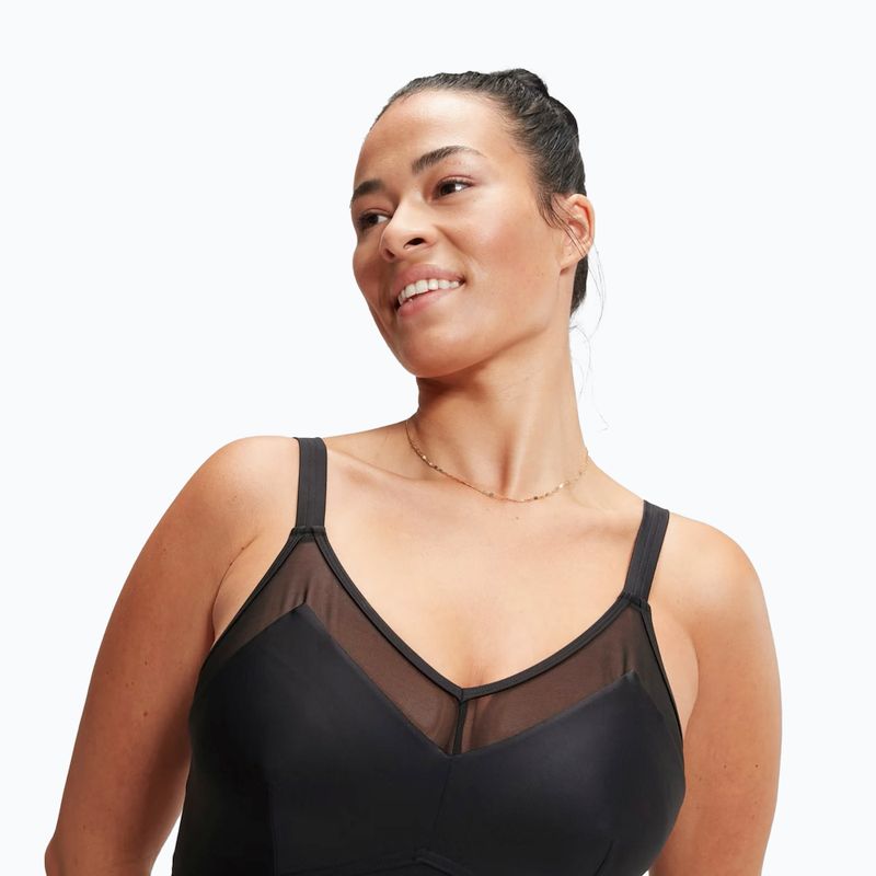 Speedo Shaping Mesh Detail One Piece Swimsuit Black 4