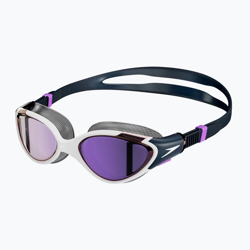 Speedo Biofuse 2.0 Mirror white/true navy/sweet purple swimming goggles 2