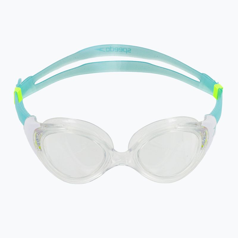 Women's swim goggles Speedo Biofuse 2.0 clear / white / marine blue / clear 2