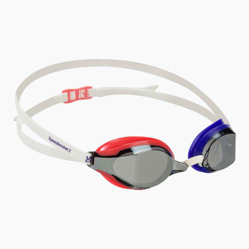 Speedo Fastskin Speedsocket 2 Mirror red/white/blue swimming goggles