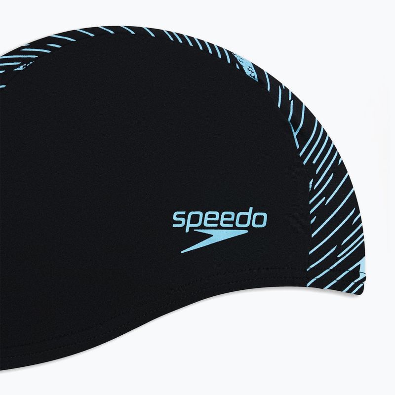 Speedo Boom ECO Endurance+ black/picton blue swimming cap 3