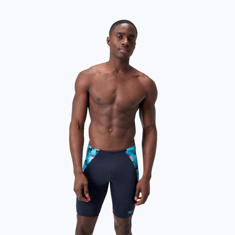 Speedo Endurance+ MAX Splice Men's Swim Jammer true navy/picton blue/siren red 5