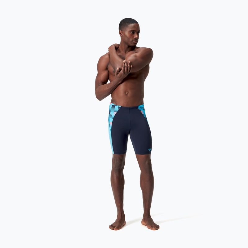 Speedo Endurance+ MAX Splice Men's Swim Jammer true navy/picton blue/siren red 6