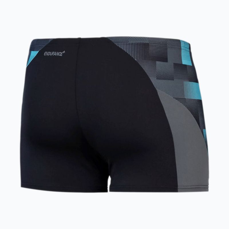 Speedo Endurance+ MAX Splice Aquashort men's swimming boxers black/usa charcoal/marine 2