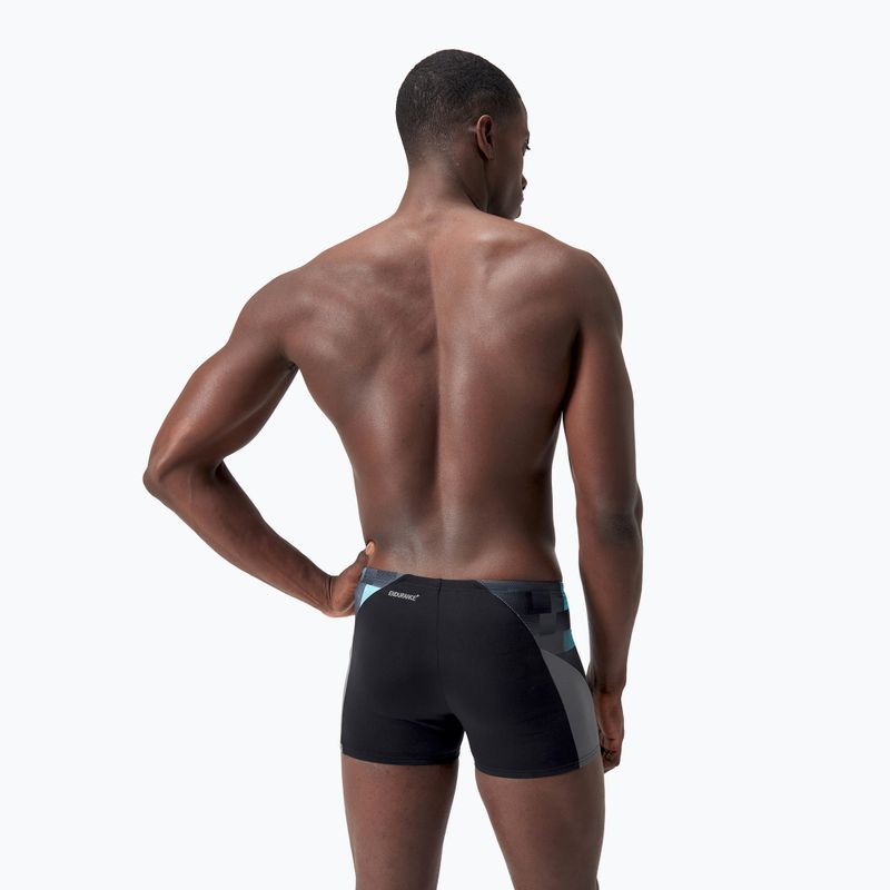 Speedo Endurance+ MAX Splice Aquashort men's swimming boxers black/usa charcoal/marine 7