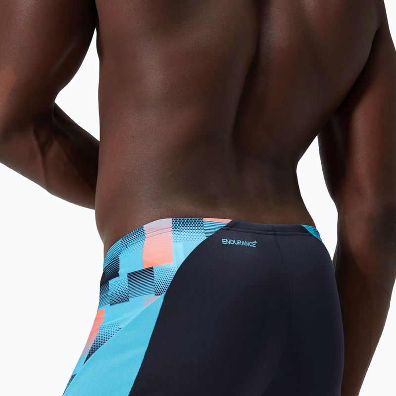 Speedo Endurance+ MAX Splice Aquashort men's swimming boxers true navy/picton blue/siren red 10