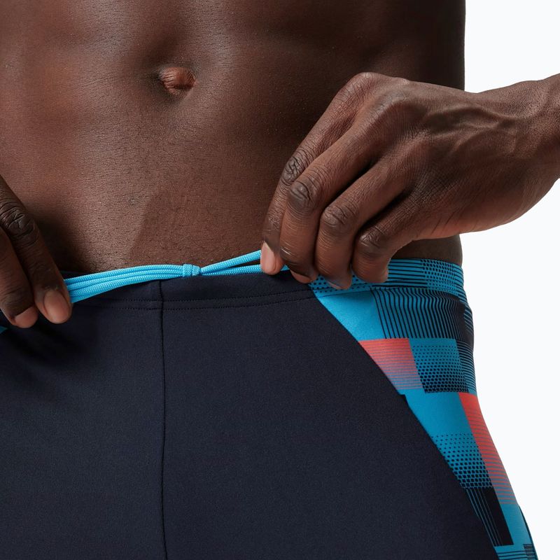 Speedo Endurance+ MAX Splice Aquashort men's swimming boxers true navy/picton blue/siren red 12