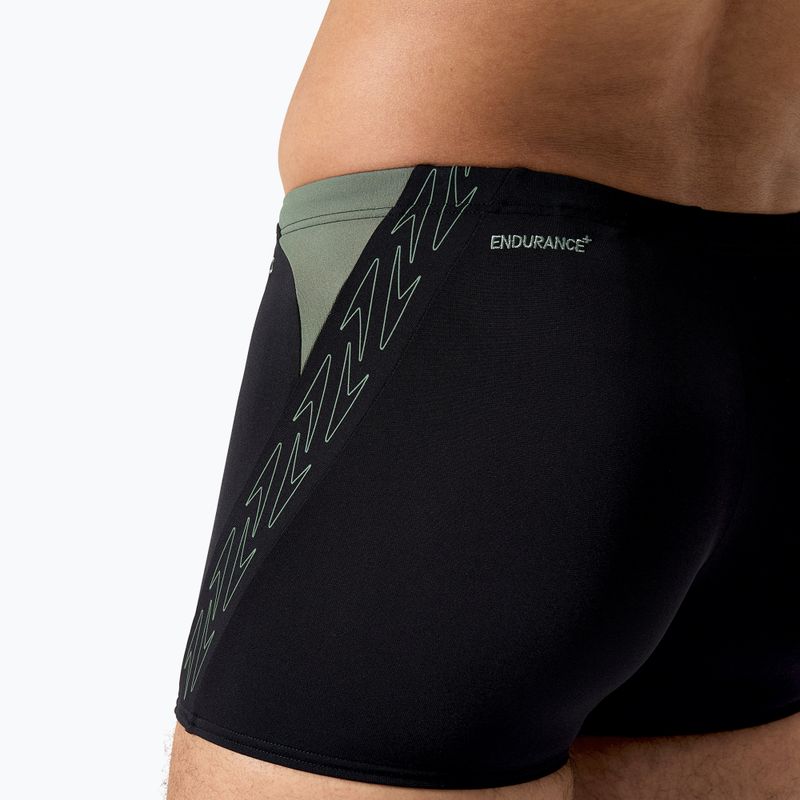 Speedo men's HyperBoom Splice Aquashort black/country green swimming boxers 6