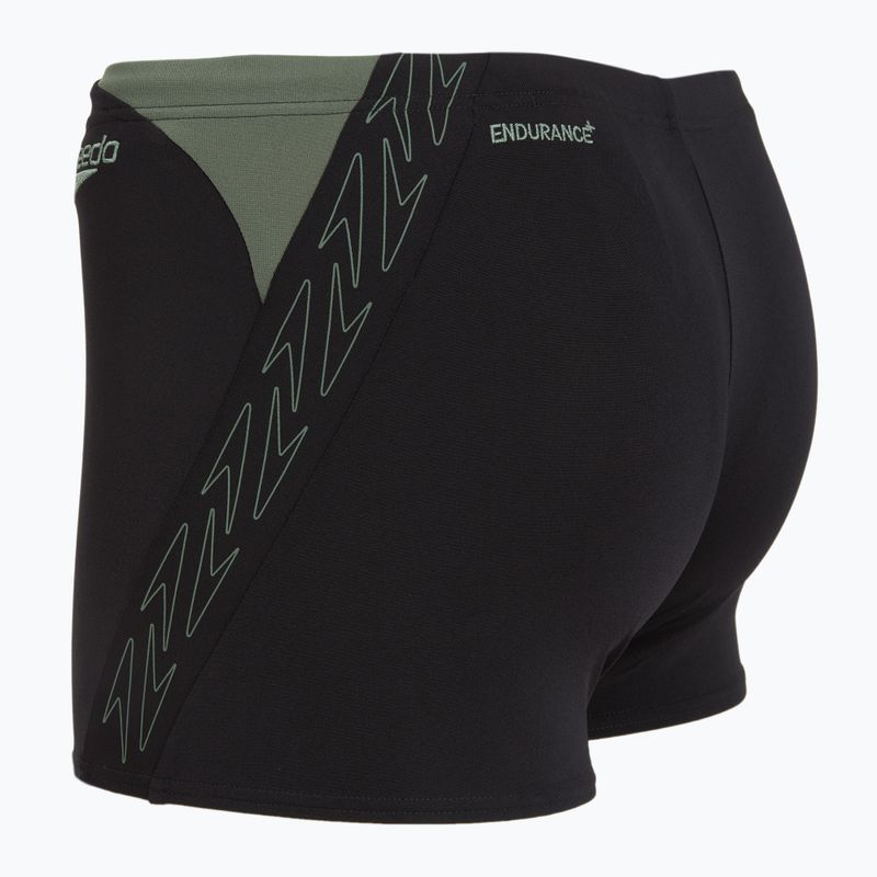Speedo men's HyperBoom Splice Aquashort black/country green swimming boxers 3