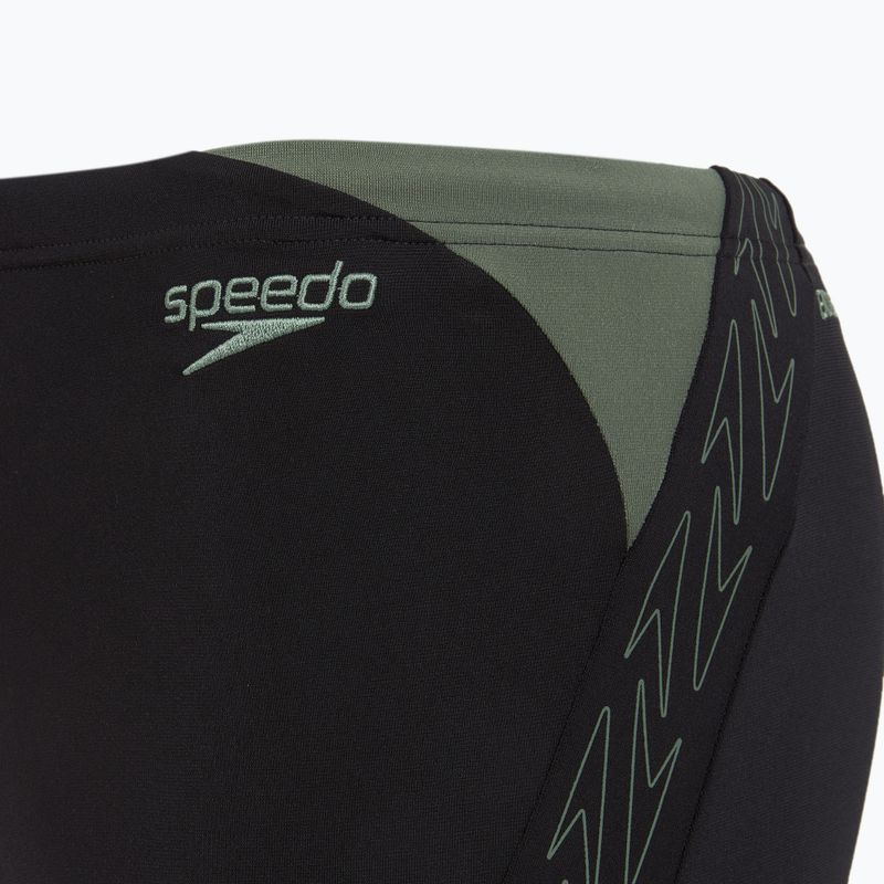 Speedo men's HyperBoom Splice Aquashort black/country green swimming boxers 4