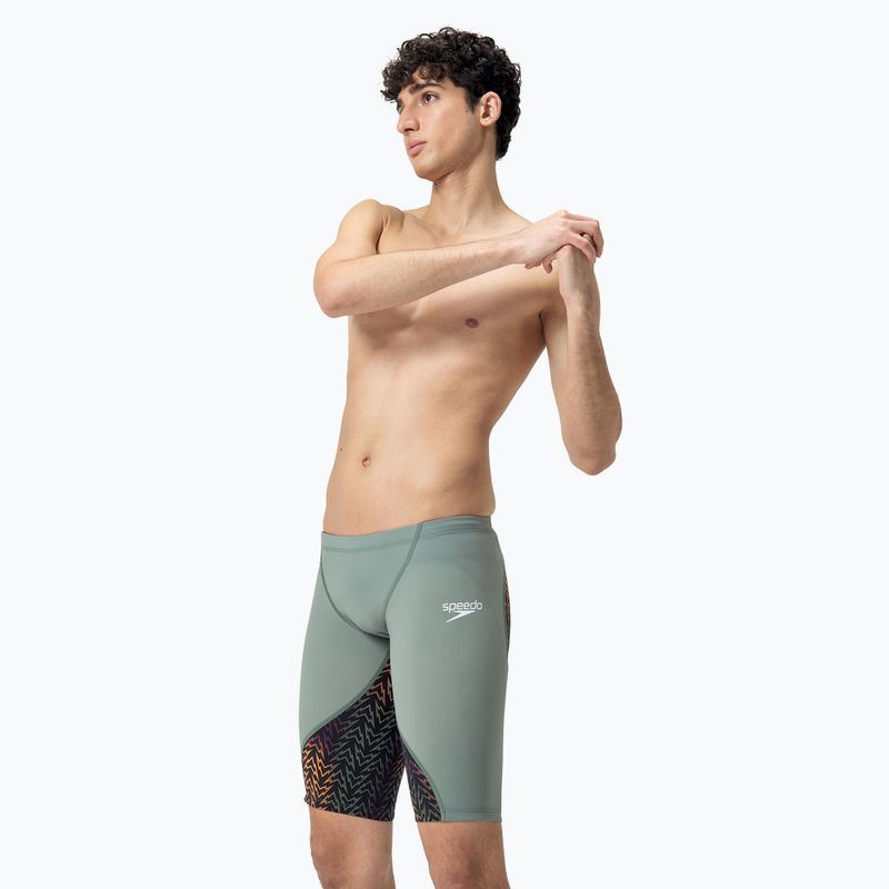 Speedo Fastskin LZR Ignite Jammer country green/black/nectarine men's swimming jammers 3