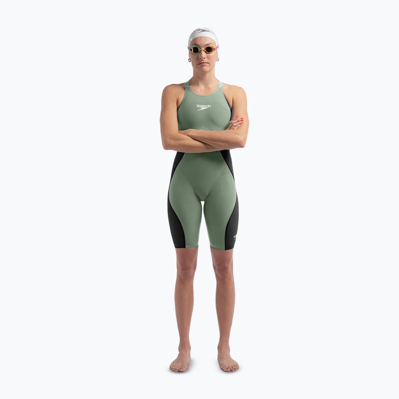 Women's fastskin Speedo Fastskin LZR Pure Intent 2.0 Openback Kneeskin country green/black/tridescent 7